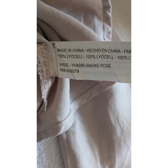 Thread & Supply Lace Up Front Long Sleeve Cream Blouse, Large Y2K, Boho - Picture 5 of 9